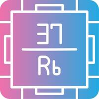 Rubidium Shadowed Flat Design vector