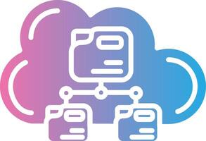 Cloud Data Interactive UI Design vector