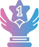 1st Prize Color Block Badge vector