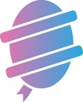 Circle Ribbon Soft Outline Graphic vector