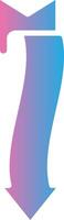 Down Arrow Pastel Color Graphic vector