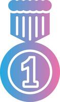 1st Prize Gradient Themed Symbol vector