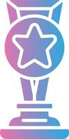 Trophy Star Solid Fill Symbol vector