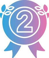 2nd Prize Modern Color Symbol vector