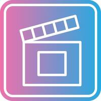 Clapper Iconic Line Form vector