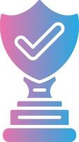 Trophy Cup Wireframe App Design vector