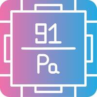 Protactinium Iconic Line Form vector