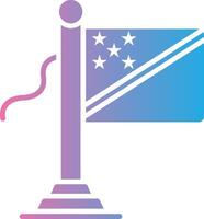 Solomon Island Flag Tech Styled Form vector