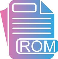 ROM Shadowed Flat Design vector