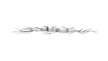 Ground crack with hole destruction effect. Fractures on surface, earthquake crevices illustration vector