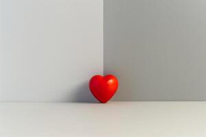 Single red heart photo