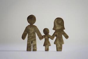 Serene family portrait with minimalist charm and subtle elegance photo