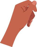 Hand in Pinching Gesture Design vector