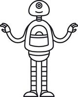 Simple Robot with One Eye vector