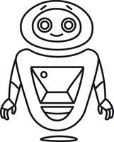Cute Robot Character Sketch vector