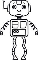 Playful Robot Sketch Design vector
