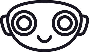 Cute Robot Face Doodle Sign vector