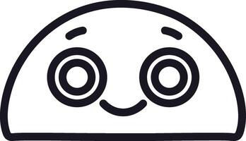 Smiling Robot Face Doodle Symbol vector