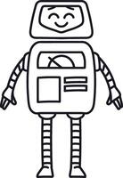 Smiling Robot Sketch vector