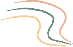 Curved Lines with Textured Effect vector