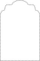 Dotted Frame with Curved Top vector