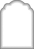 Ornate Arch Frame with Dotted Border vector