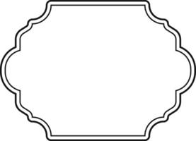 Retro Ornate Frame Outline Symbol vector