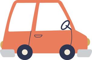 Simple Cartoon Car Side View Element vector