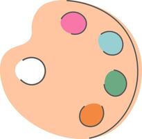 Artist Palette with Paint Blobs vector