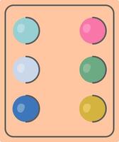 Minimalist Paint Palette Design vector