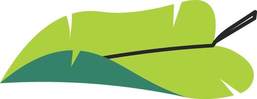 Abstract Leaf with Simple Lines vector