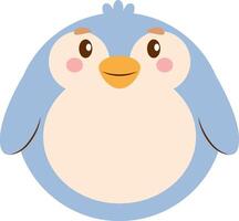Adorable Round Penguin Character vector