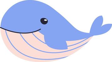 Smiling Whale Cartoon vector