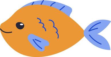 Simple Fish with Bold Lines vector