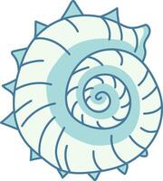 Spiral Seashell with Spikes vector
