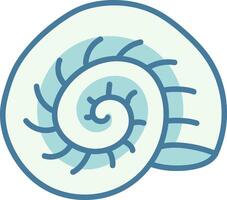 Simple Nautilus Shell Drawing vector