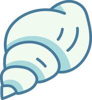 Stylized Seashell Drawing Element vector