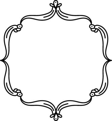 Elegant Ornate Frame Outline Style Decor
