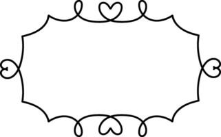 Elegant Heart Border Frame Decorative vector