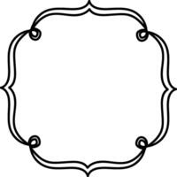 Elegant Ornate Frame Outline Style vector