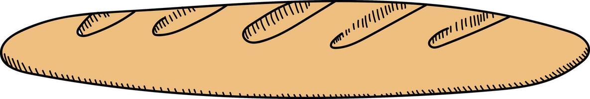 Hand-drawn Baguette Sketch Design vector