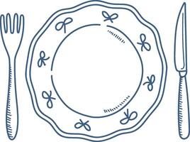 Elegant Table Setting with Cutlery vector