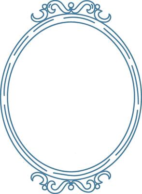 Elegant Oval Frame with Swirls