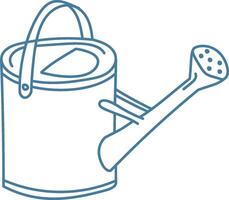 Minimalist Watering Can Outline vector