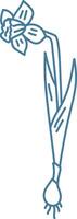 Minimalist Flower and Bulb Sketch vector