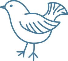 Simple Bird Line Drawing Animal vector