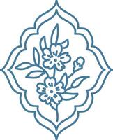 Floral Ornament with Delicate Petals vector