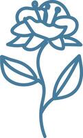 Minimalist Outline of a Flower vector