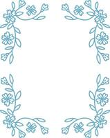 Floral Rectangle Frame Outline vector
