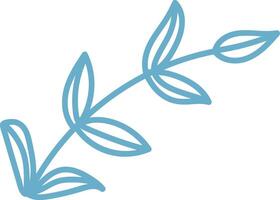 Simple Leaf Branch Outline vector